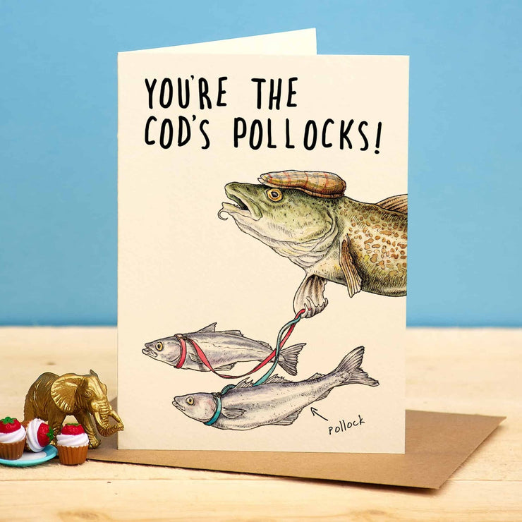 Cod's Pollocks Birthday Card
