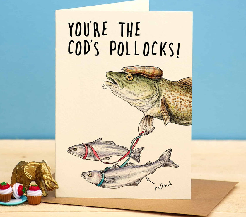 Cod's Pollocks Birthday Card