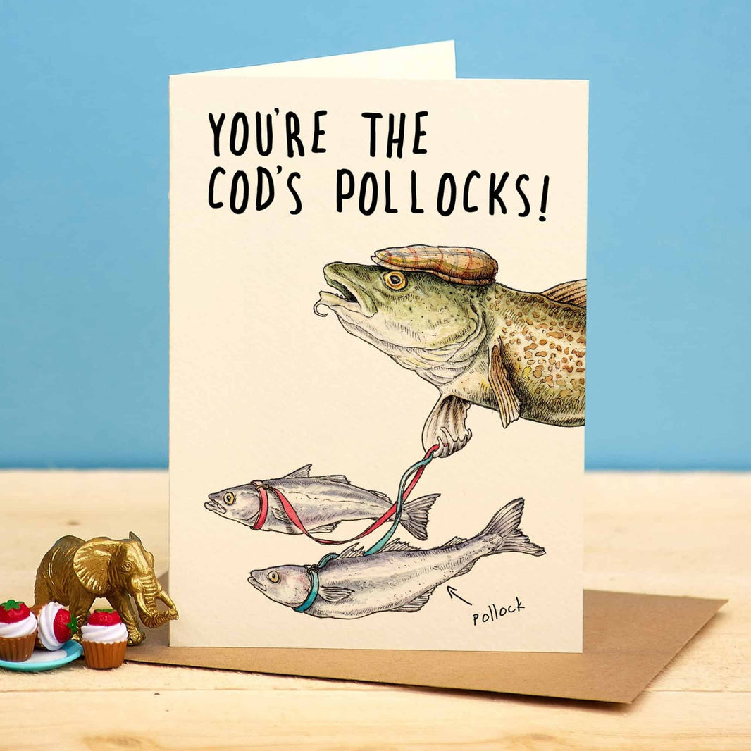 Cod's Pollocks Birthday Card