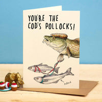 Cod's Pollocks Birthday Card