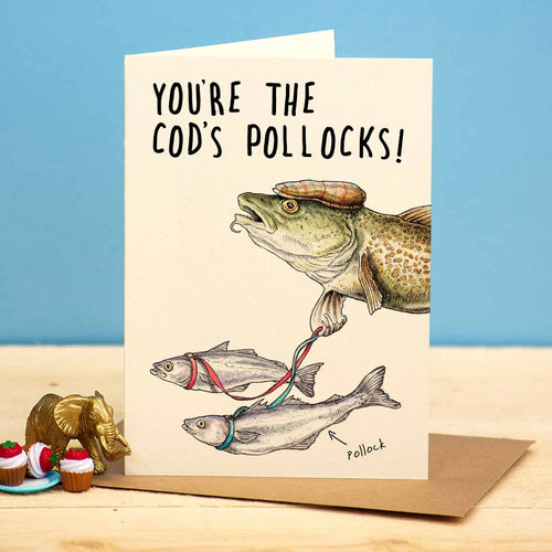 Cod's Pollocks Birthday Card