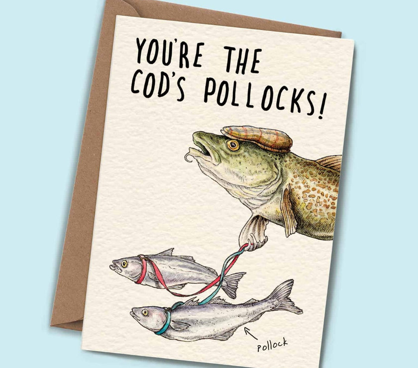 Cod's Pollocks Birthday Card