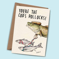 Cod's Pollocks Birthday Card