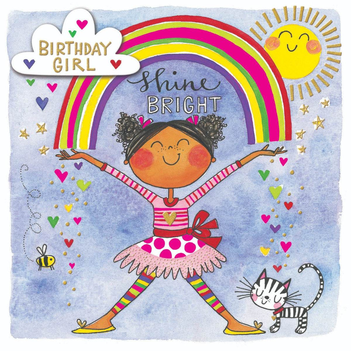 Rainbow Girl Birthday Card - House of Cards