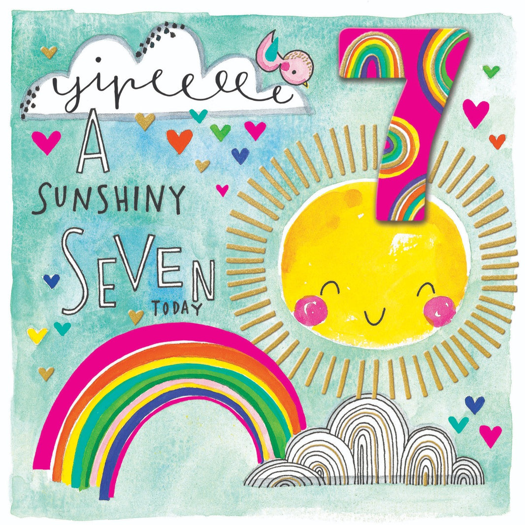 Rainbow Age 7 Birthday Card