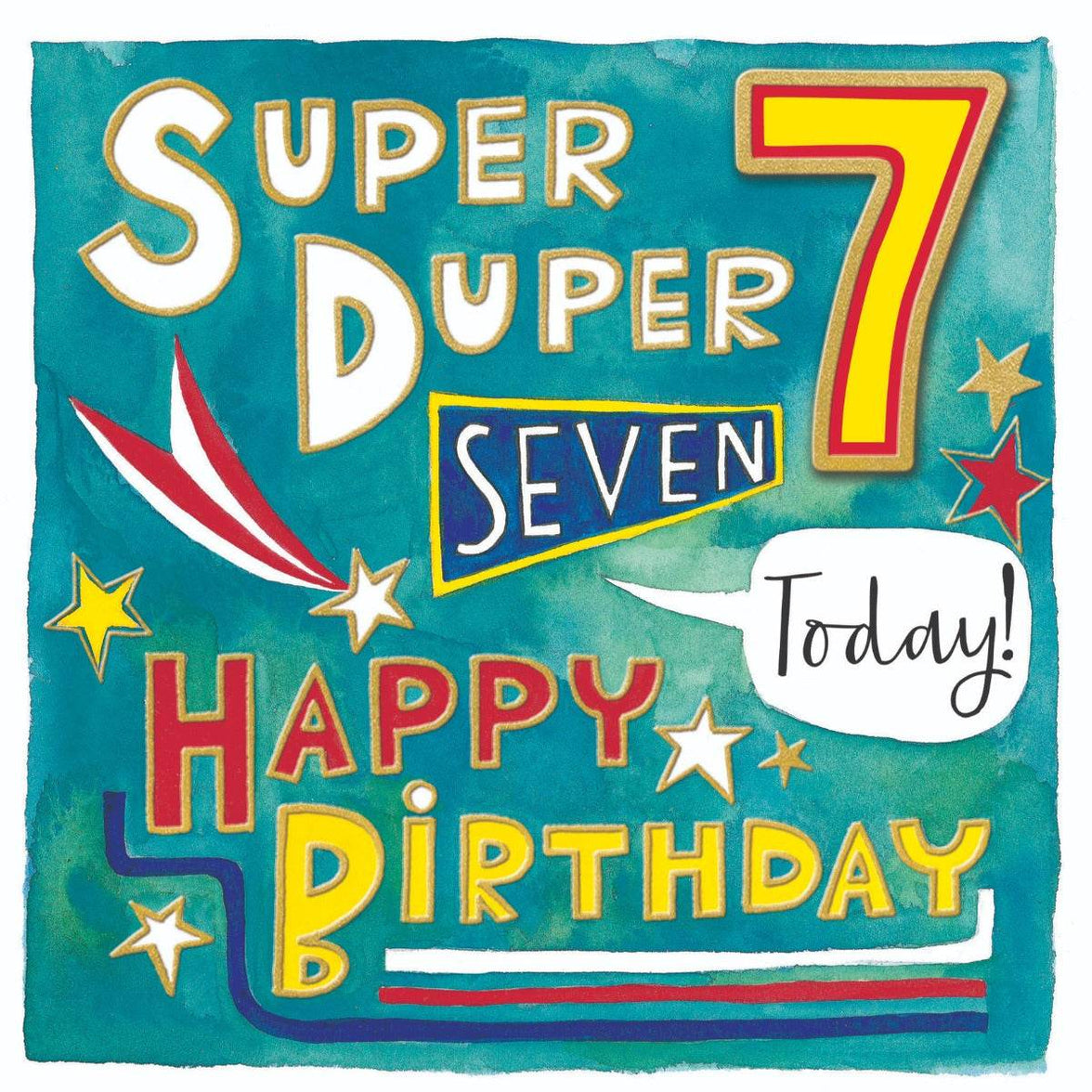 Super Duper 7th Birthday Card - House of Cards