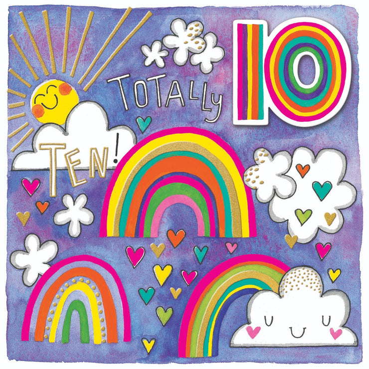 Rainbow Age 10 Birthday Card