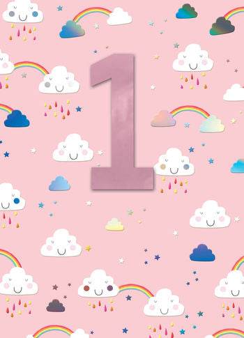 Crackerjack Rainbows 1st Birthday Card - House of Cards