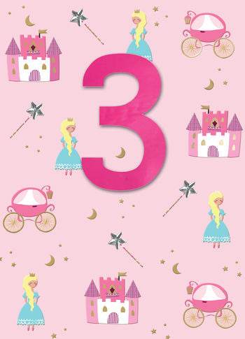 Crackerjack Princess 3rd Birthday Card - House of Cards