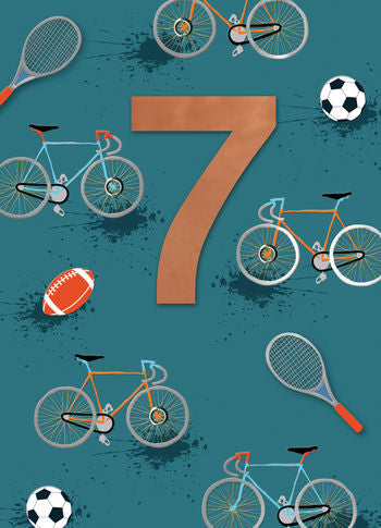 Crackerjack Sports 7th Birthday Card