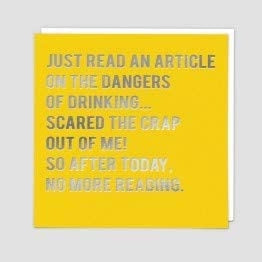 Drinking Dangers Greetings Card