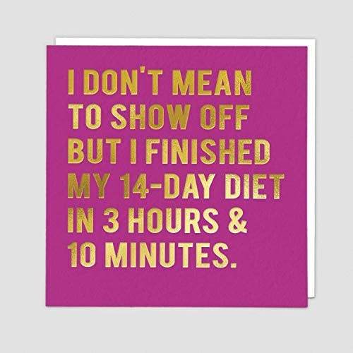 Finished My Diet Birthday Card - House of Cards