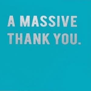 Massive Thank You Greetings Card