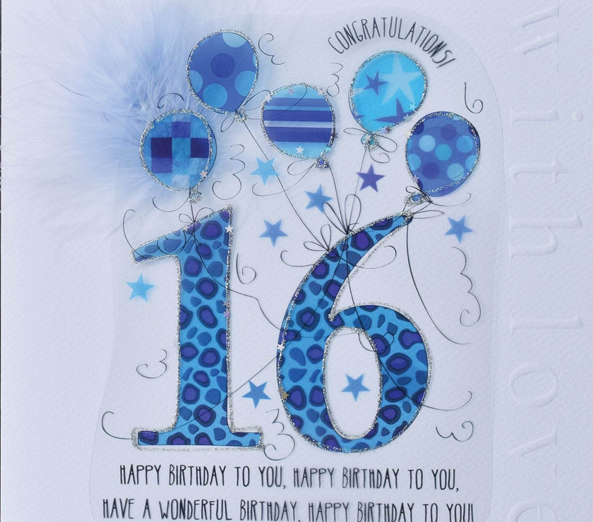 16th Handmade Birthday Card For Him - House of Cards