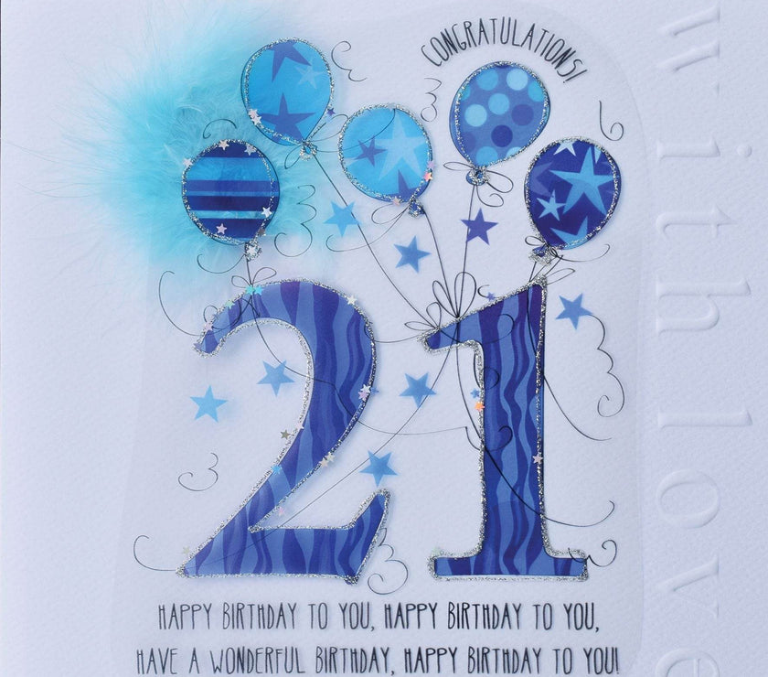 21st Handmade Birthday Card For Him - House of Cards