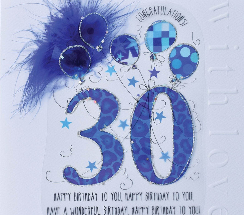 30th Handmade Birthday Card For Him - House of Cards