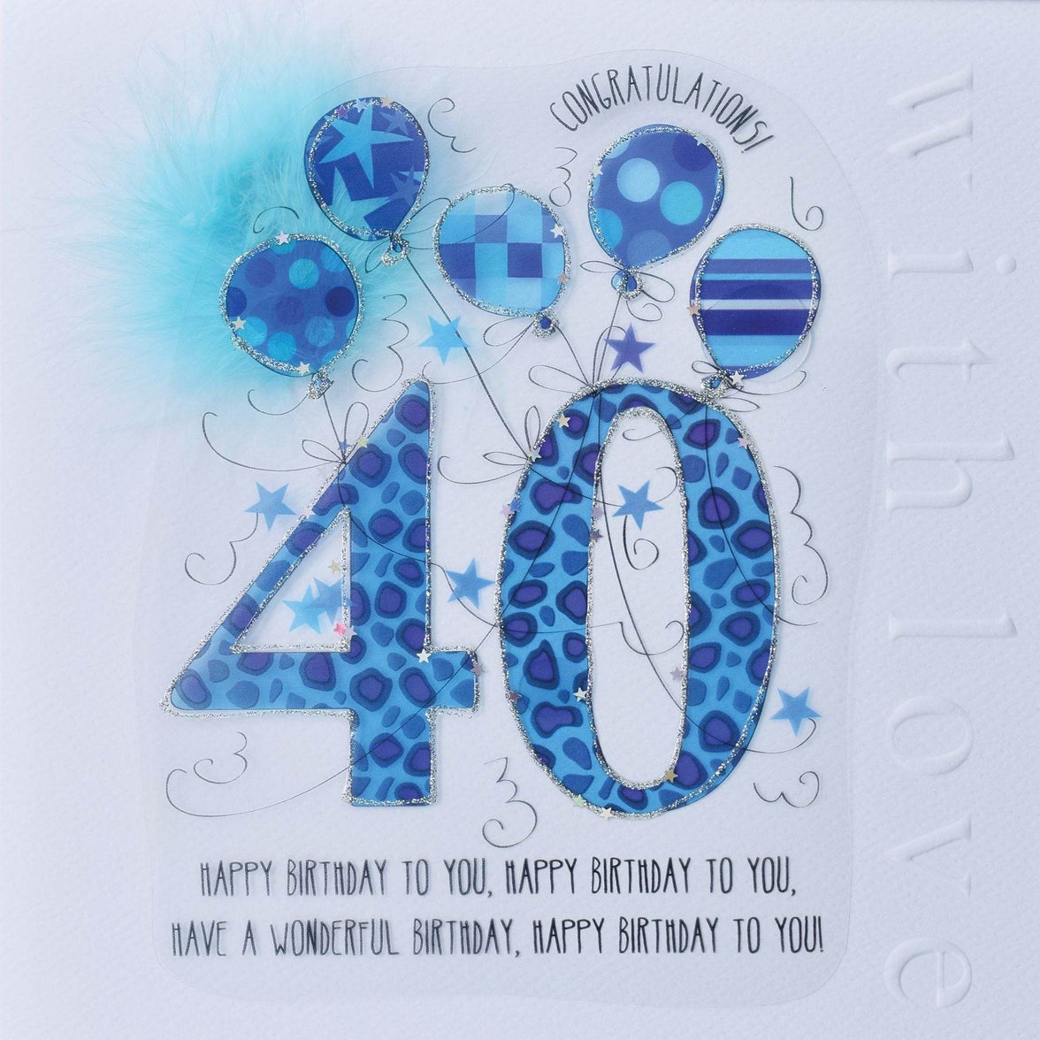 40th Handmade Birthday Card For Him - House of Cards