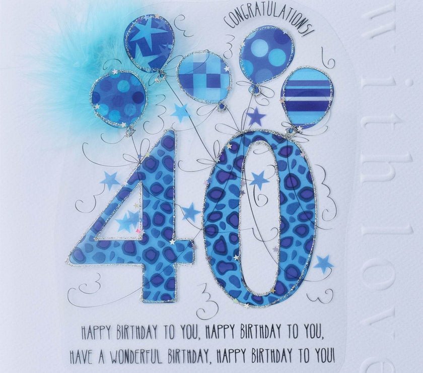 40th Handmade Birthday Card For Him - House of Cards