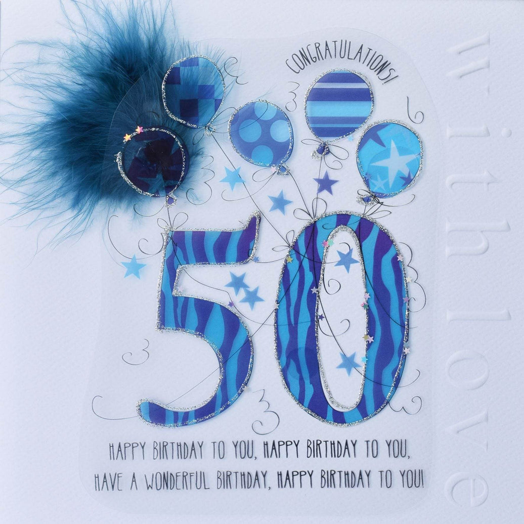50th Handmade Birthday Card For Him - House of Cards
