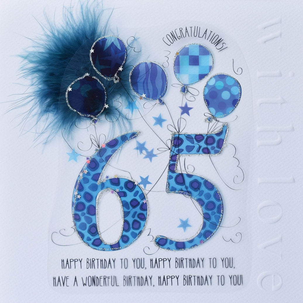 65th Handmade Birthday Card For Him - House of Cards