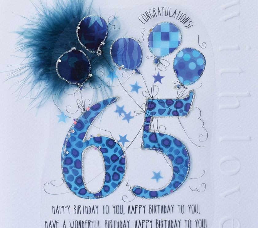 65th Handmade Birthday Card For Him - House of Cards