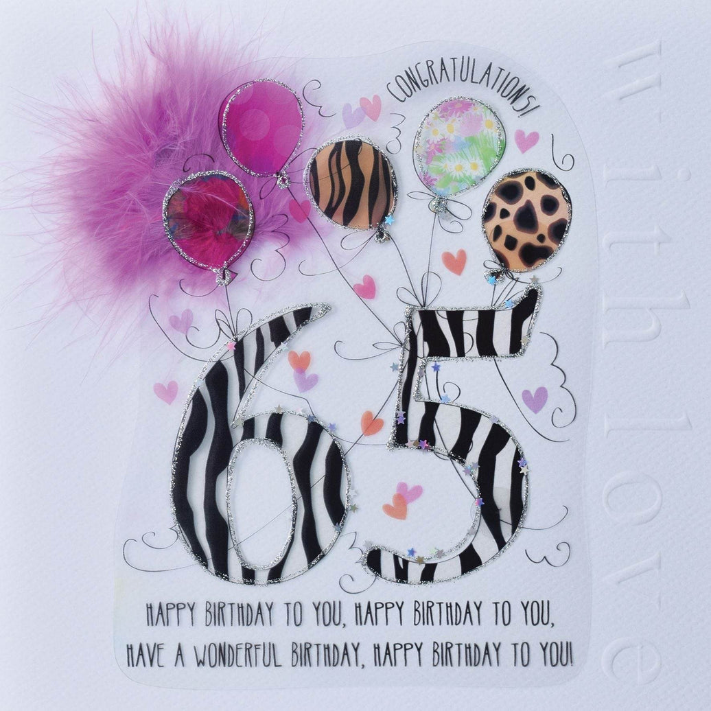 65th Handmade Birthday Card For Her - House of Cards