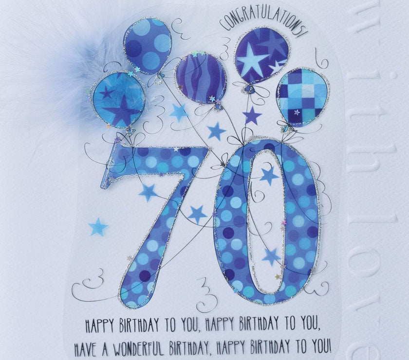 70th Handmade Birthday Card For Him - House of Cards