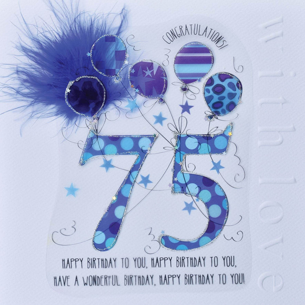 75th Handmade Birthday Card For Him - House of Cards