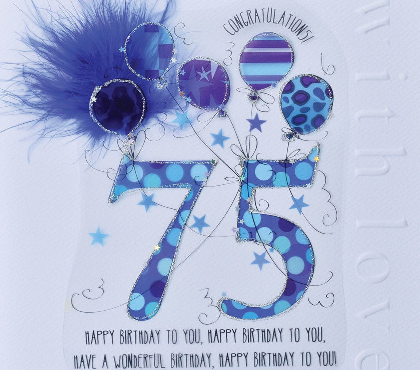 75th Handmade Birthday Card For Him - House of Cards
