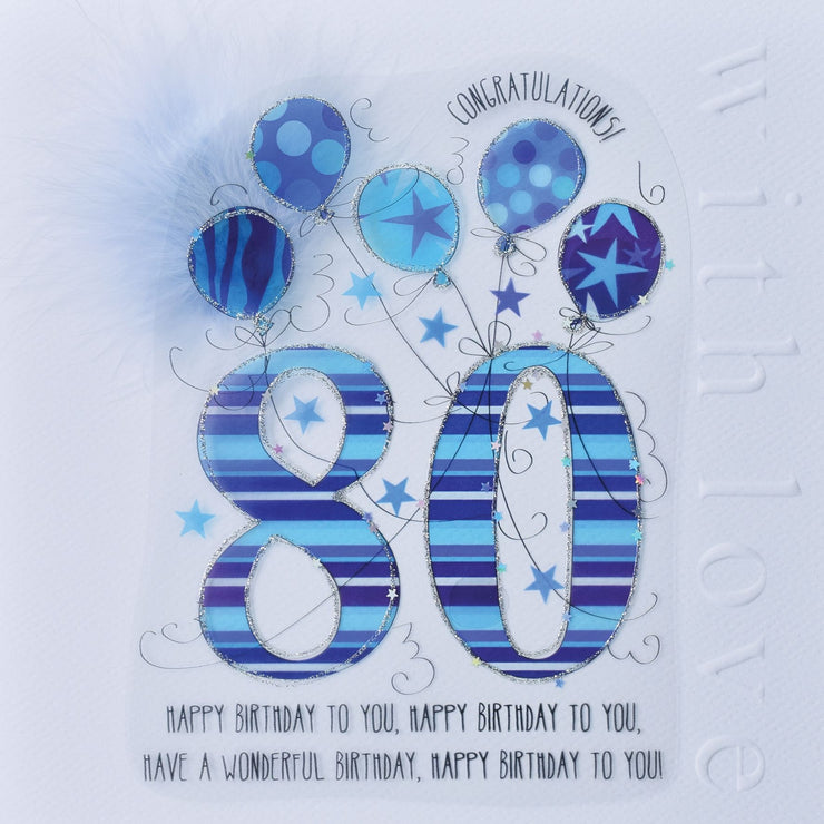 Handmade 80th Birthday Card For Him