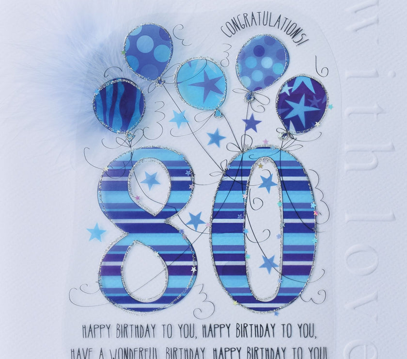Handmade 80th Birthday Card For Him