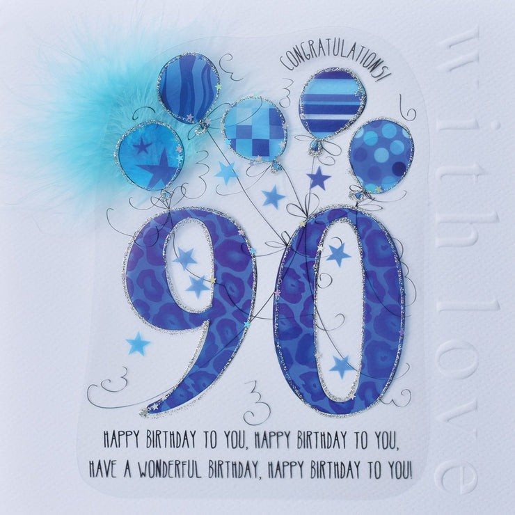 Handmade 90th Birthday Card For Him