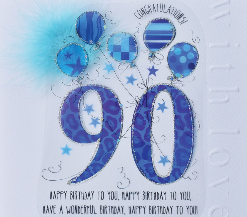 Handmade 90th Birthday Card For Him
