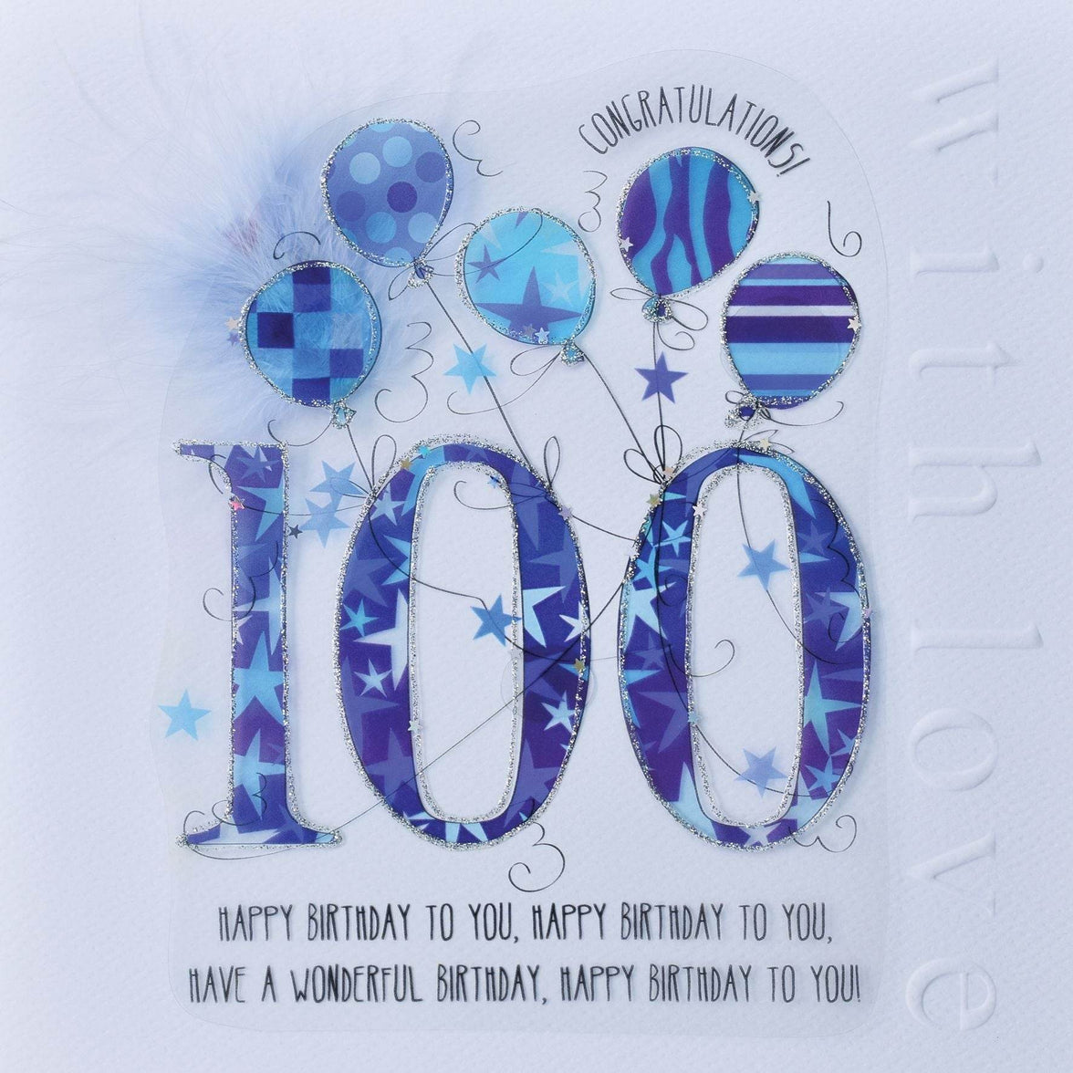 100th Handmade Birthday Card For Him - House of Cards