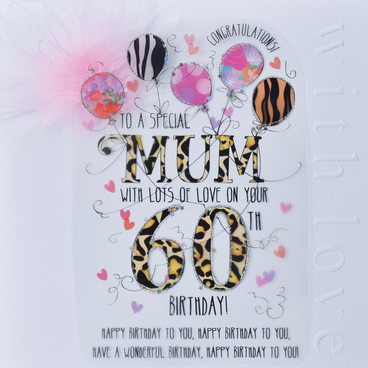 Mum 60th Handmade Birthday Card