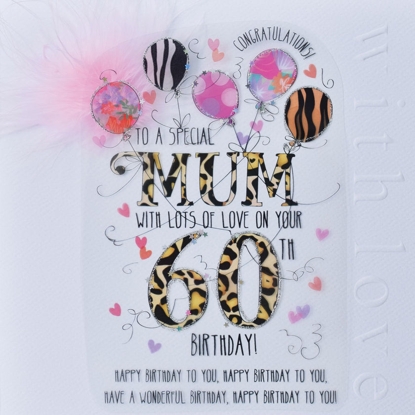 Mum 60th Handmade Birthday Card