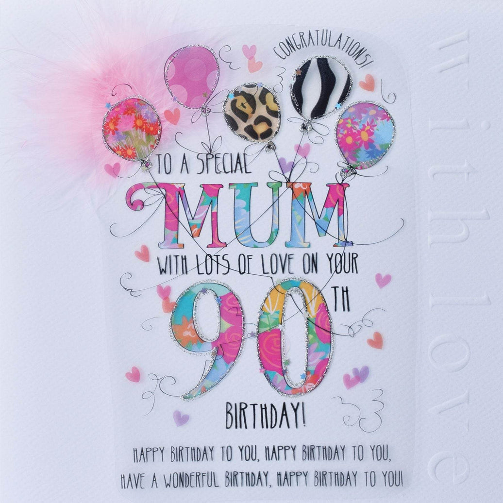 Mum 90th Handmade Birthday Card - House of Cards