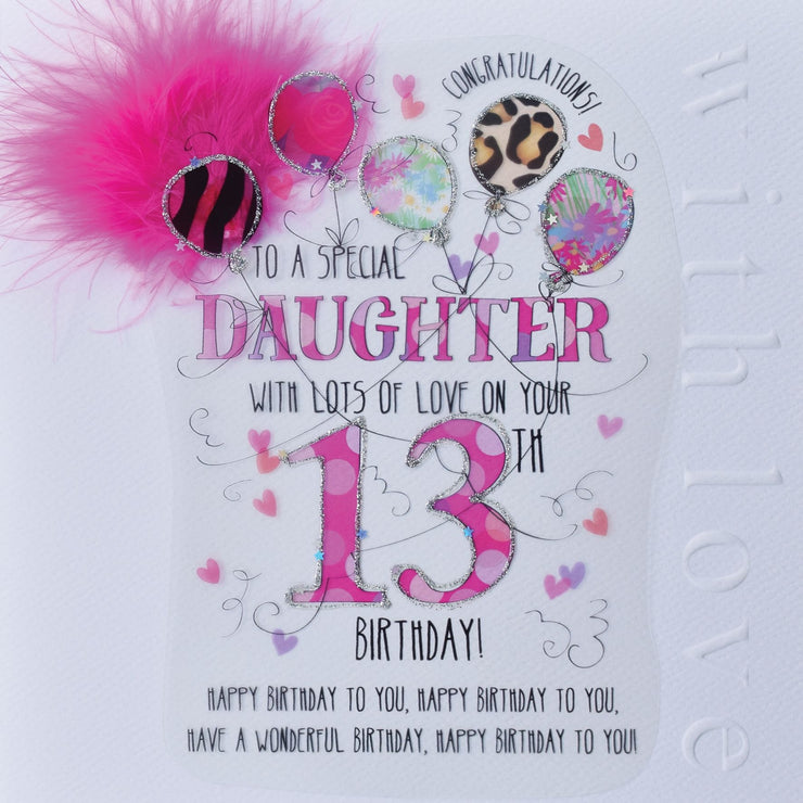 Daughter 13th Handmade Birthday Card