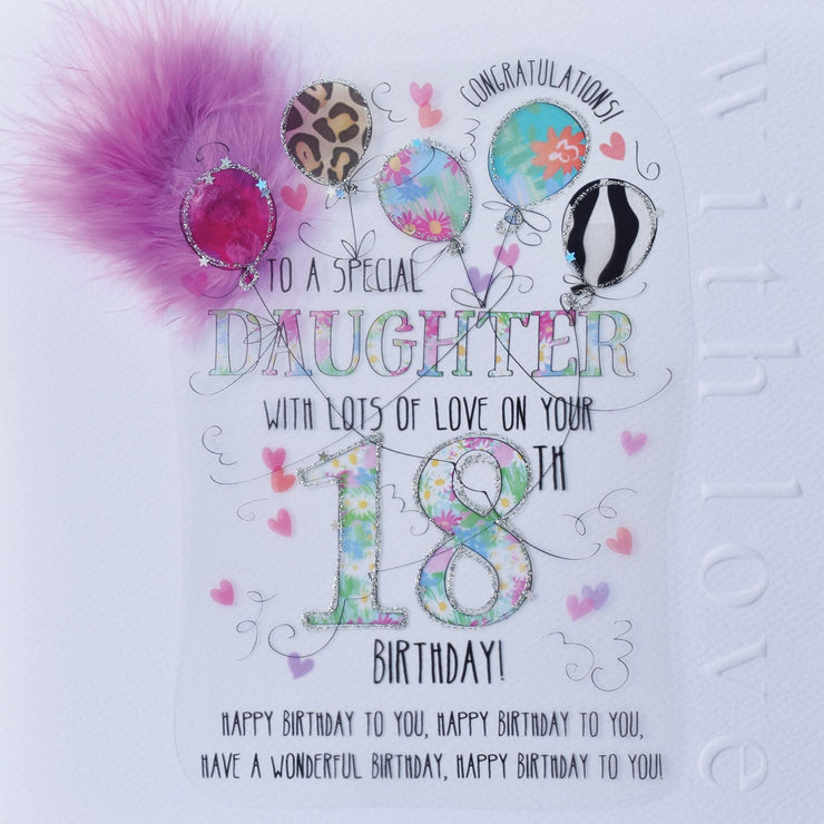 Daughter 18th Handmade Birthday Card