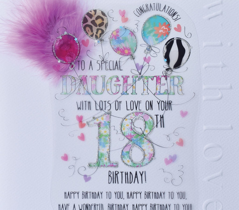 Daughter 18th Handmade Birthday Card