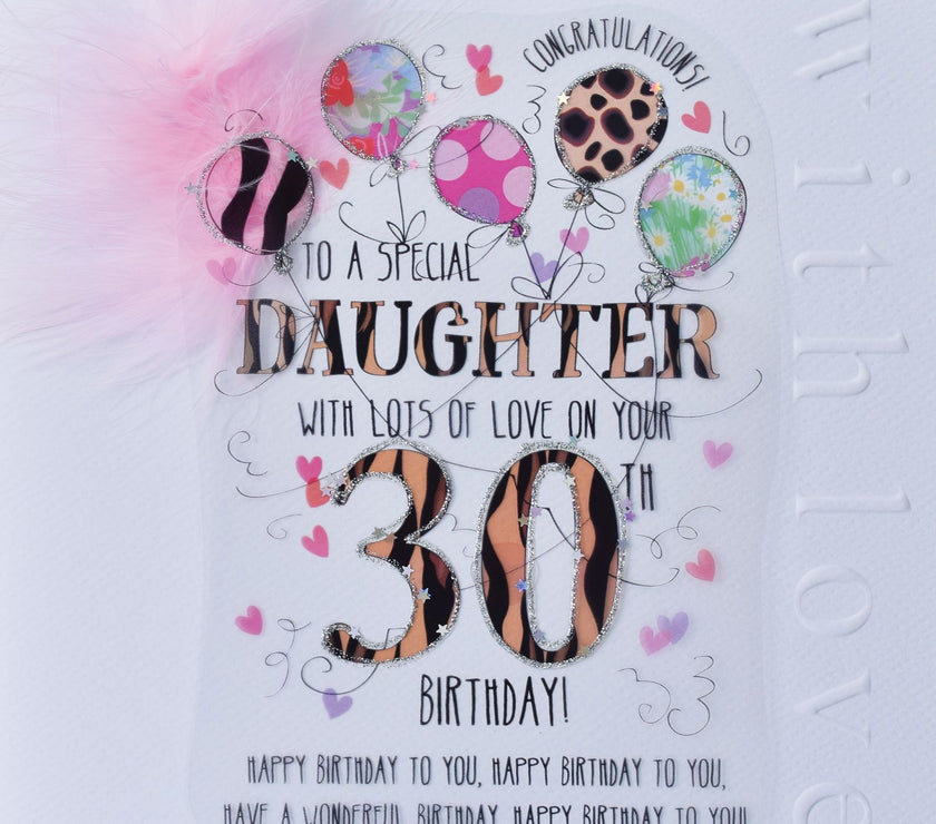 Daughter 30th Handmade Birthday Card