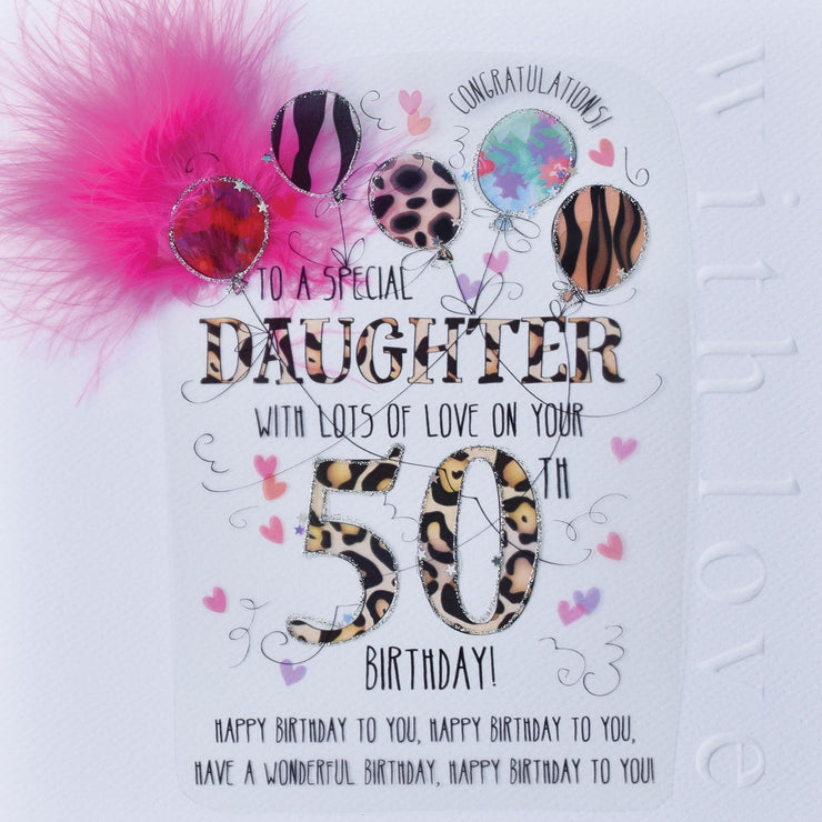 Daughter 50th Handmade Birthday Card