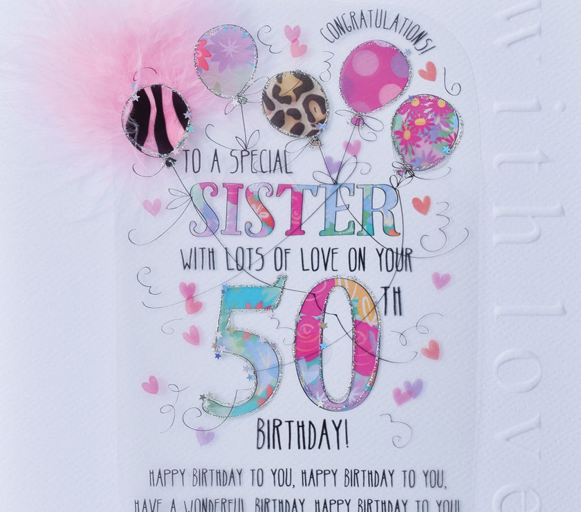 Sister 50th Birthday Card