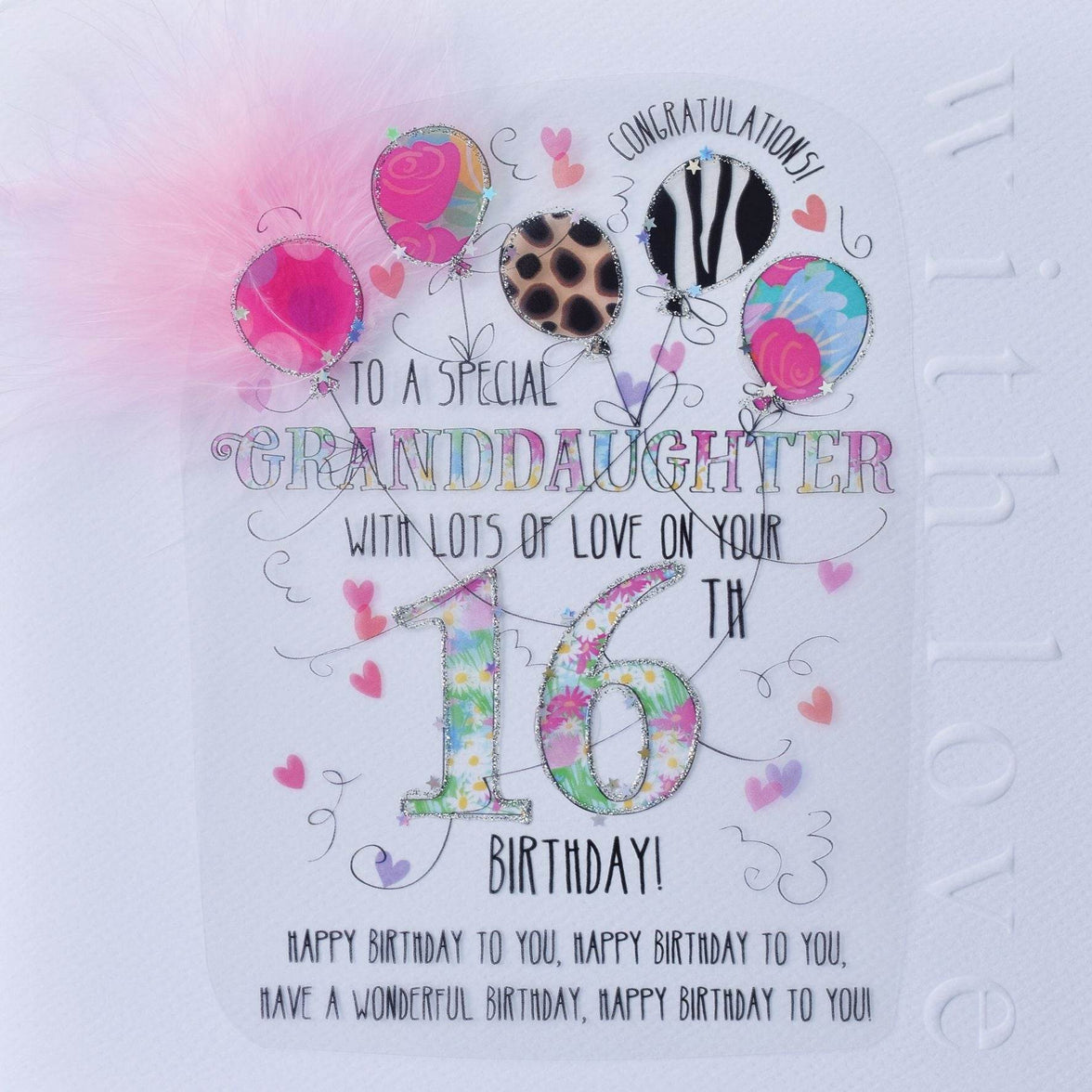 Granddaughter Handmade 16th Birthday Card - House of Cards