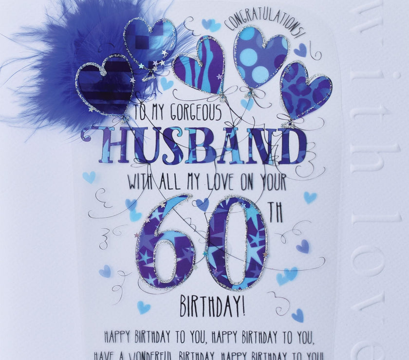 Husband 60th Handmade Birthday Card