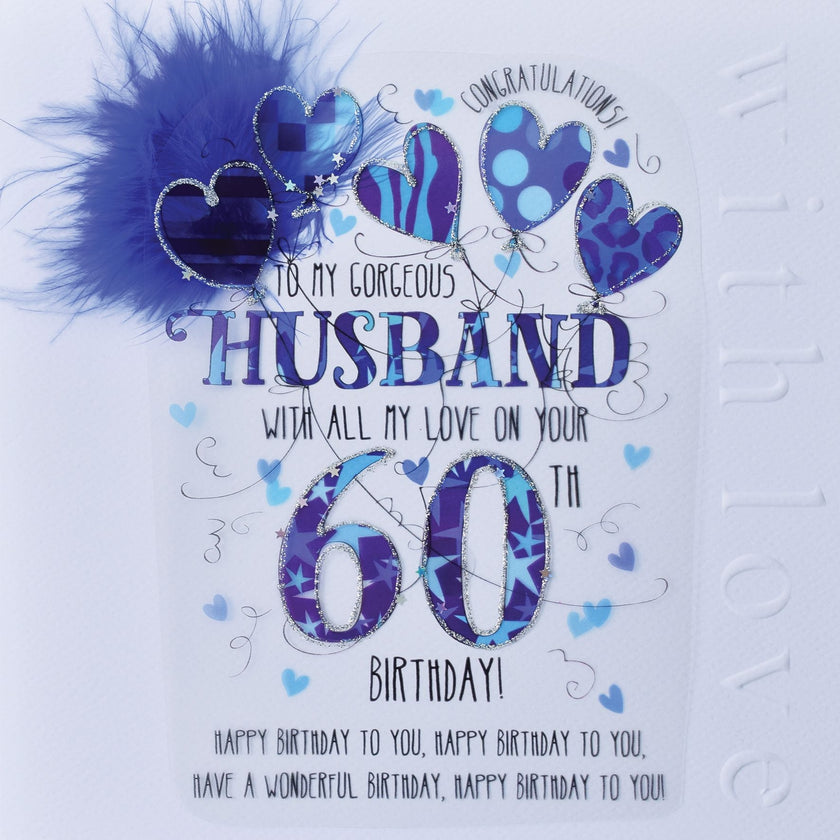 Husband 60th Handmade Birthday Card