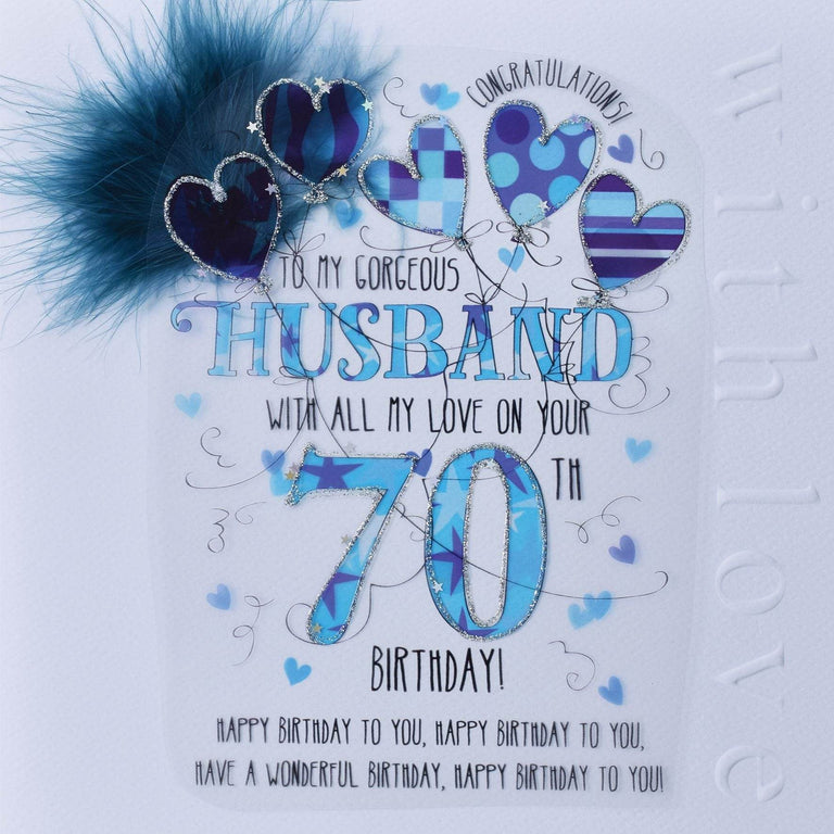 70th Handmade Birthday Card - House of Cards
