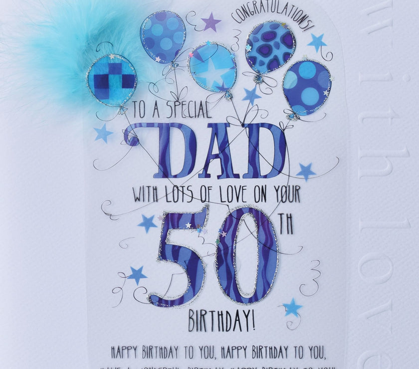 Dad 50th Handmade Birthday Card