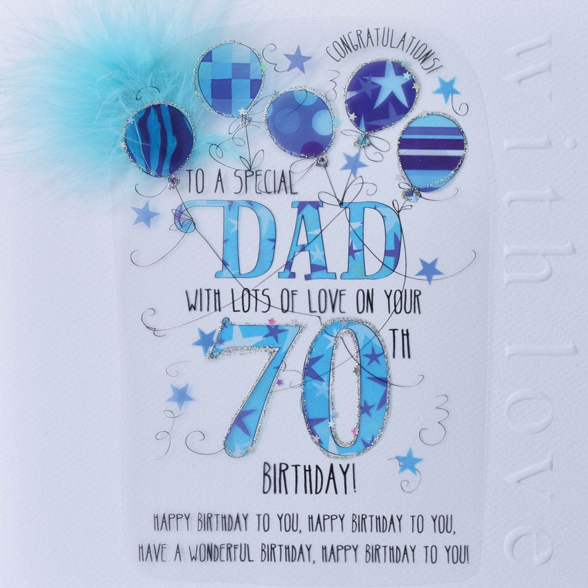 Dad 70th Handmade Birthday Card - House of Cards