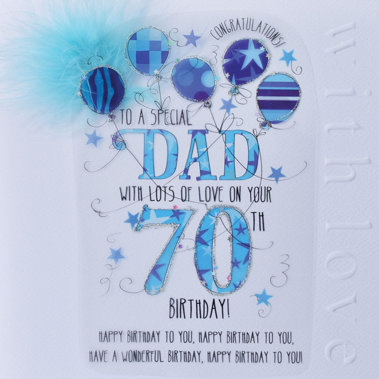 Dad 70th Handmade Birthday Card